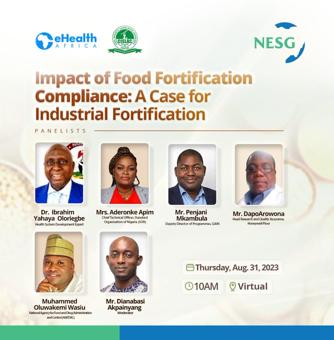 NESG Holds Webinar on Impact of Food Fortification Compliance: A Case for Industrial Fortification